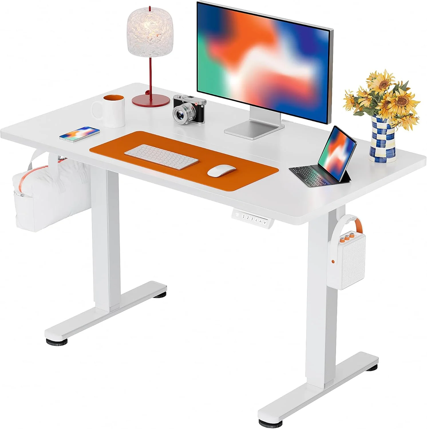 Height Adjustable Electric Standing Desk, 48 x 24 Inches Sit Stand up Desk - Image 43