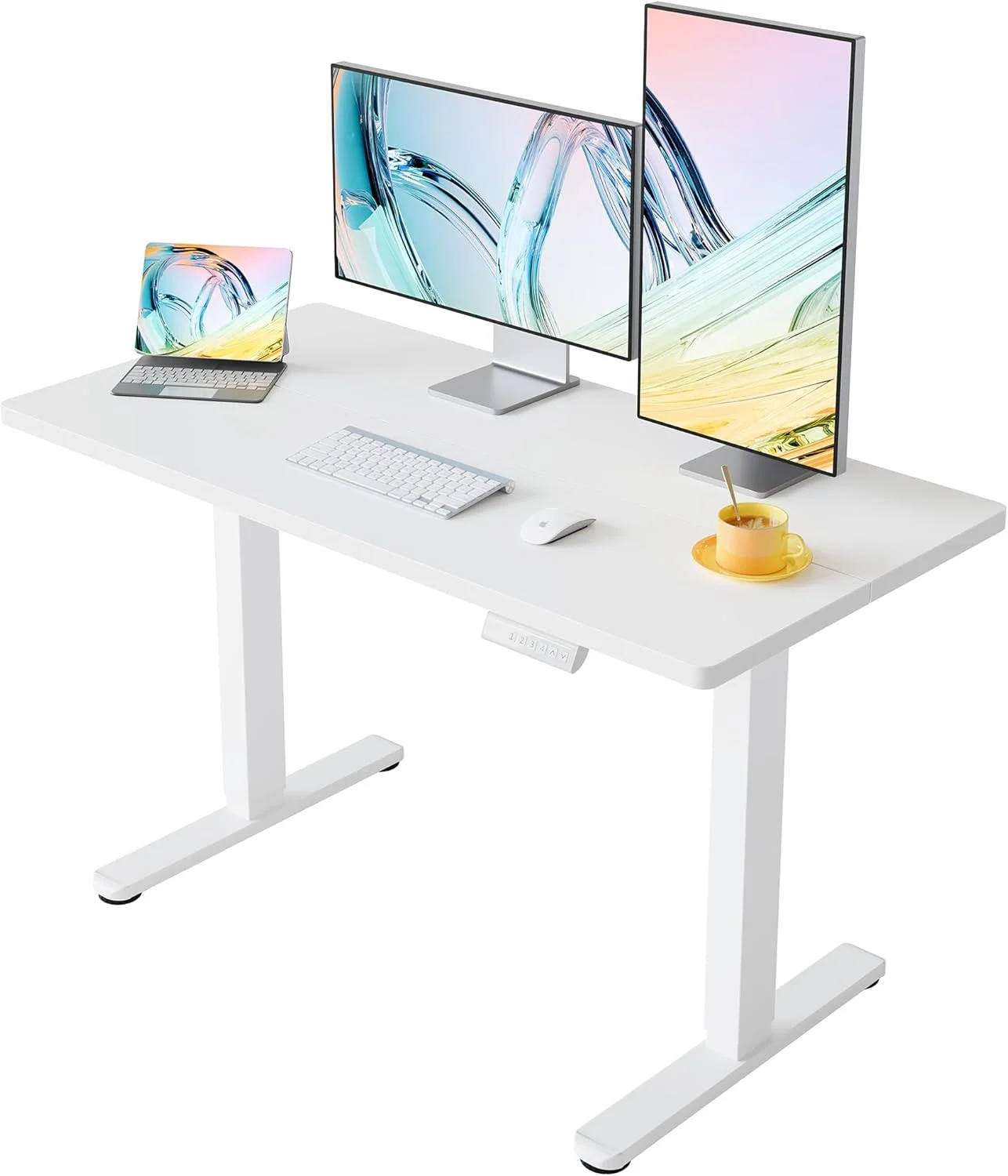 32 Small Electric Standing Desk Adjustable Height, 4 Memory Height Settings - Image 36