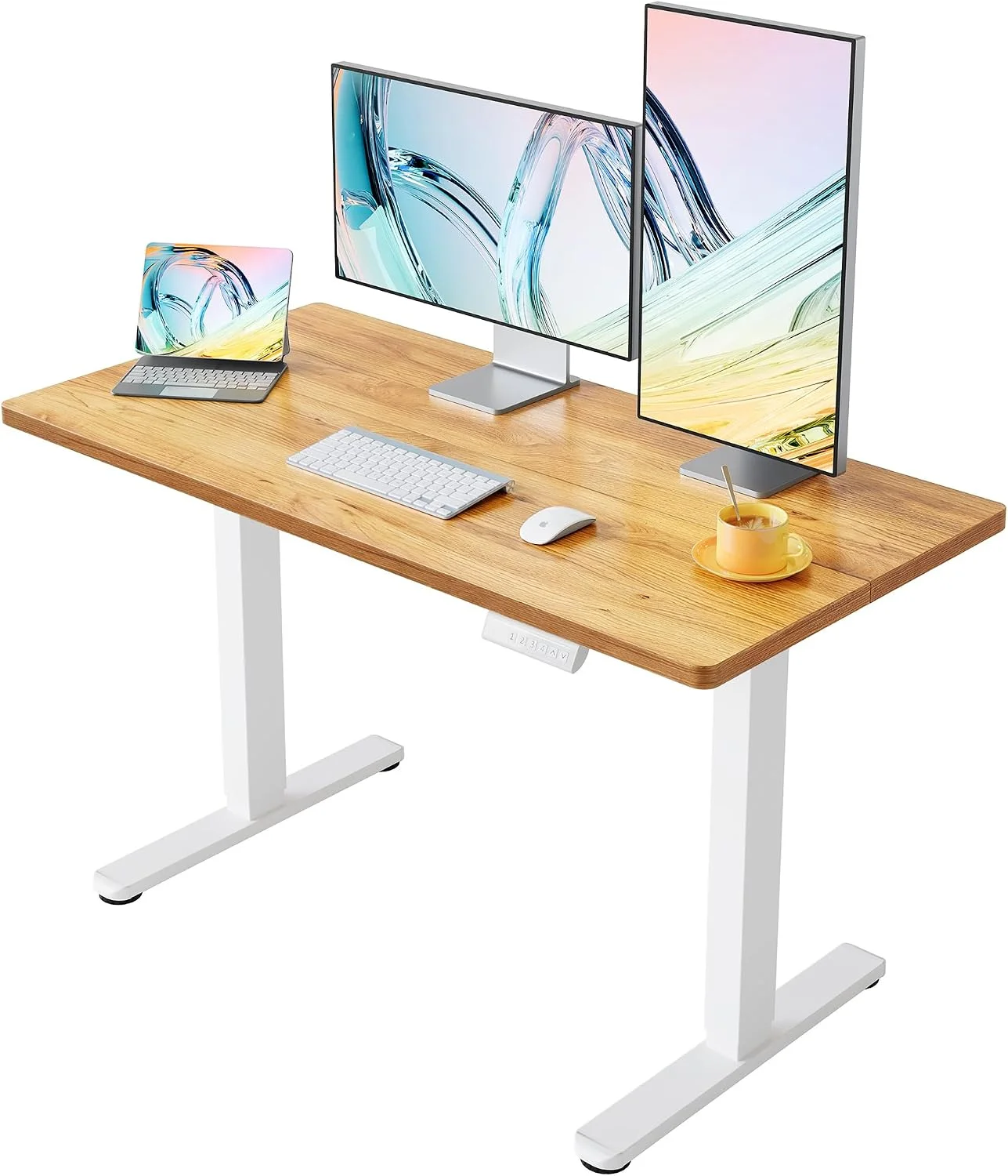 32 Small Electric Standing Desk Adjustable Height, 4 Memory Height Settings - Image 3