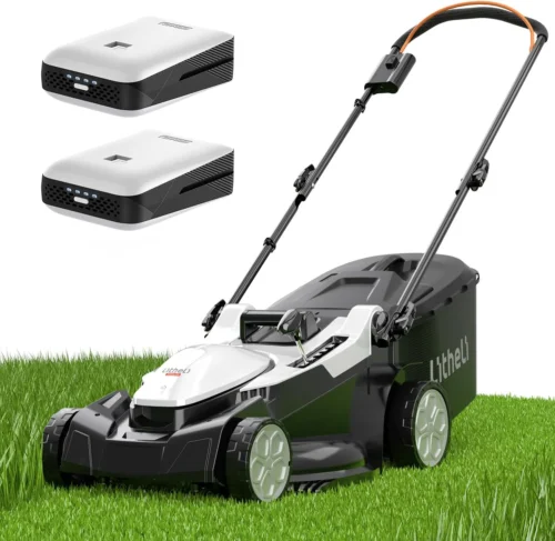 40V (2 x 20V) 16 Electric Lawn Mower Cordless, Brushless Lawnmower with 6-Height Adjust, Portable & Lightweight - For Lawn Care