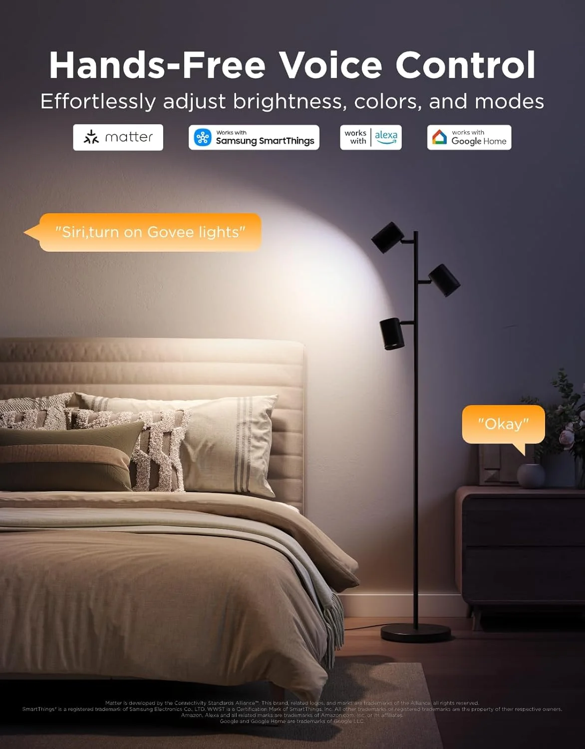 Tree Floor Lamp with 3 Rotatable Lights - Image 5