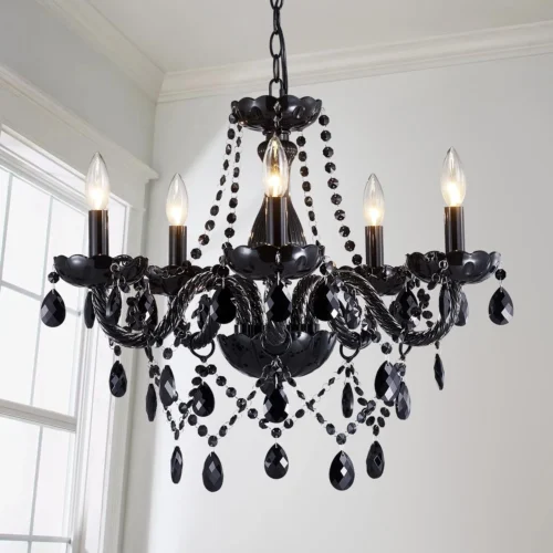 Alternative view of Mossi 5 Light Modern Contemporary Elegant K9 Crystal Glass Chandelier Pendant Ceiling Lighting Fixture