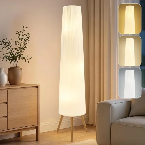 Alternative view of 60 Inch Wood Floor Lamp, Bulb Included