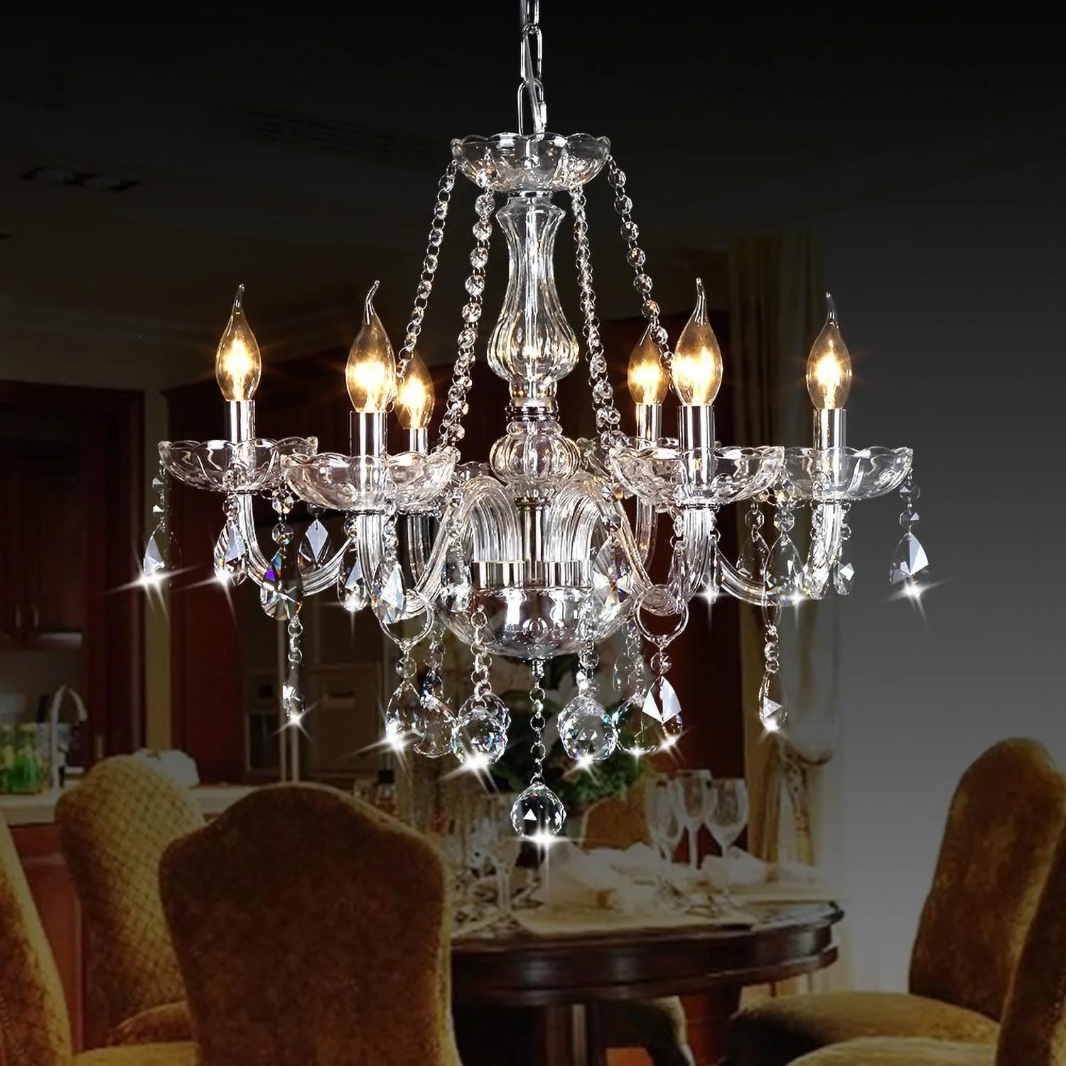Chandeliers Classic Crystal Candle Chandelier Lighting - Image 3