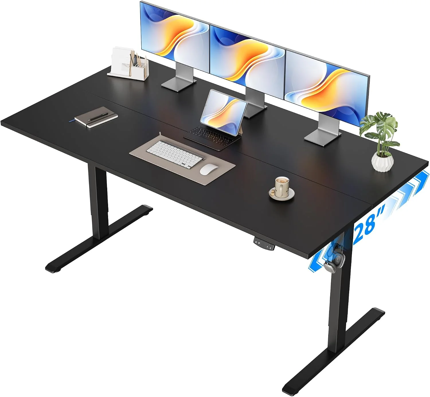 Electric Standing Desk, 48 x 24 Inches Height Adjustable Desk - Image 6