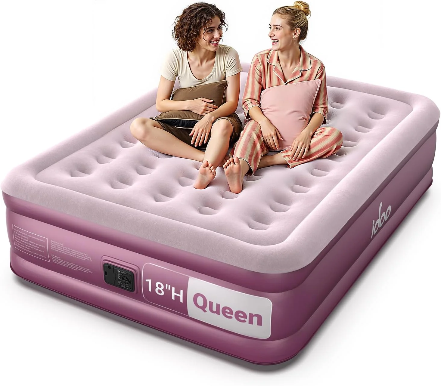Queen Air Mattress with Built in Pump, 18 Raised Comfort Inflatable Blow up Mattress, Upgraded Support Structure - Image 7