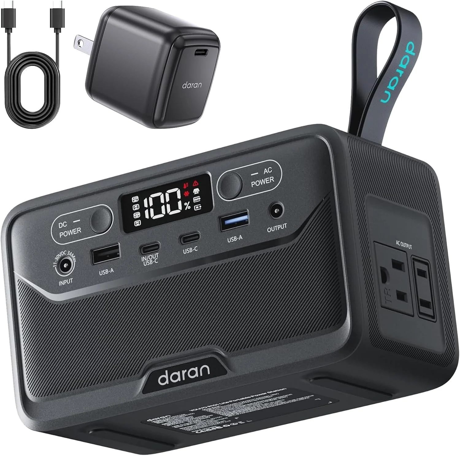 Portable Power Station 89.6Wh LiFePO4 Battery, Solar Power Bank with AC Outlet 100W/110V - Image 2