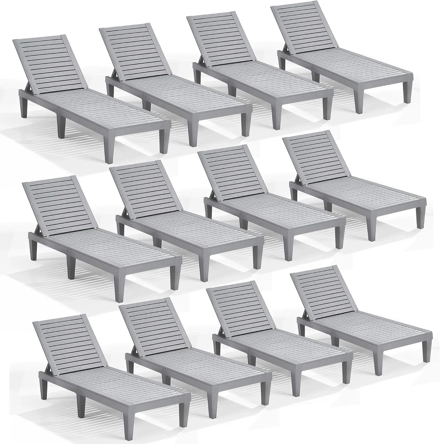 Lounge Chair Outdoor, Tanning Chair, Chaise Lounge Outdoor Set of 2, 5 Adjustable Positions - Image 28