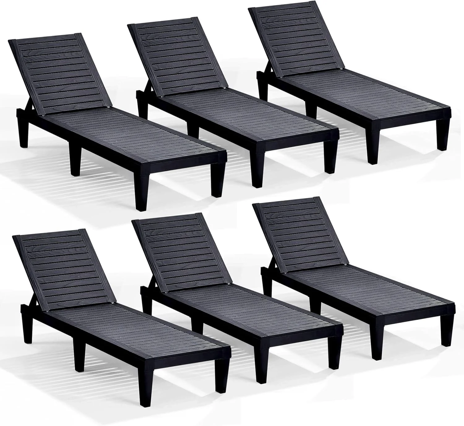 Lounge Chair Outdoor, Tanning Chair, Chaise Lounge Outdoor Set of 2, 5 Adjustable Positions - Image 13