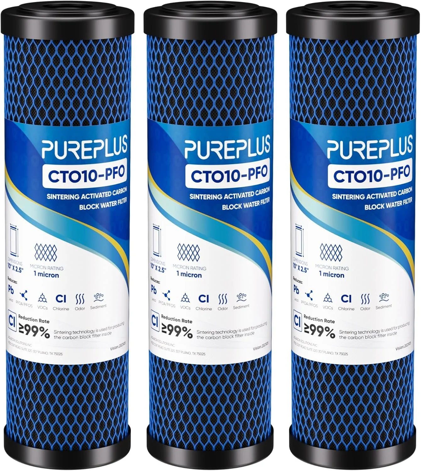Micron 2.5 x 10 Whole House CTO Carbon Water Filter Cartridge Replacement for Under Sink Water Filter System, Dupont - For Home Projects - Image 5