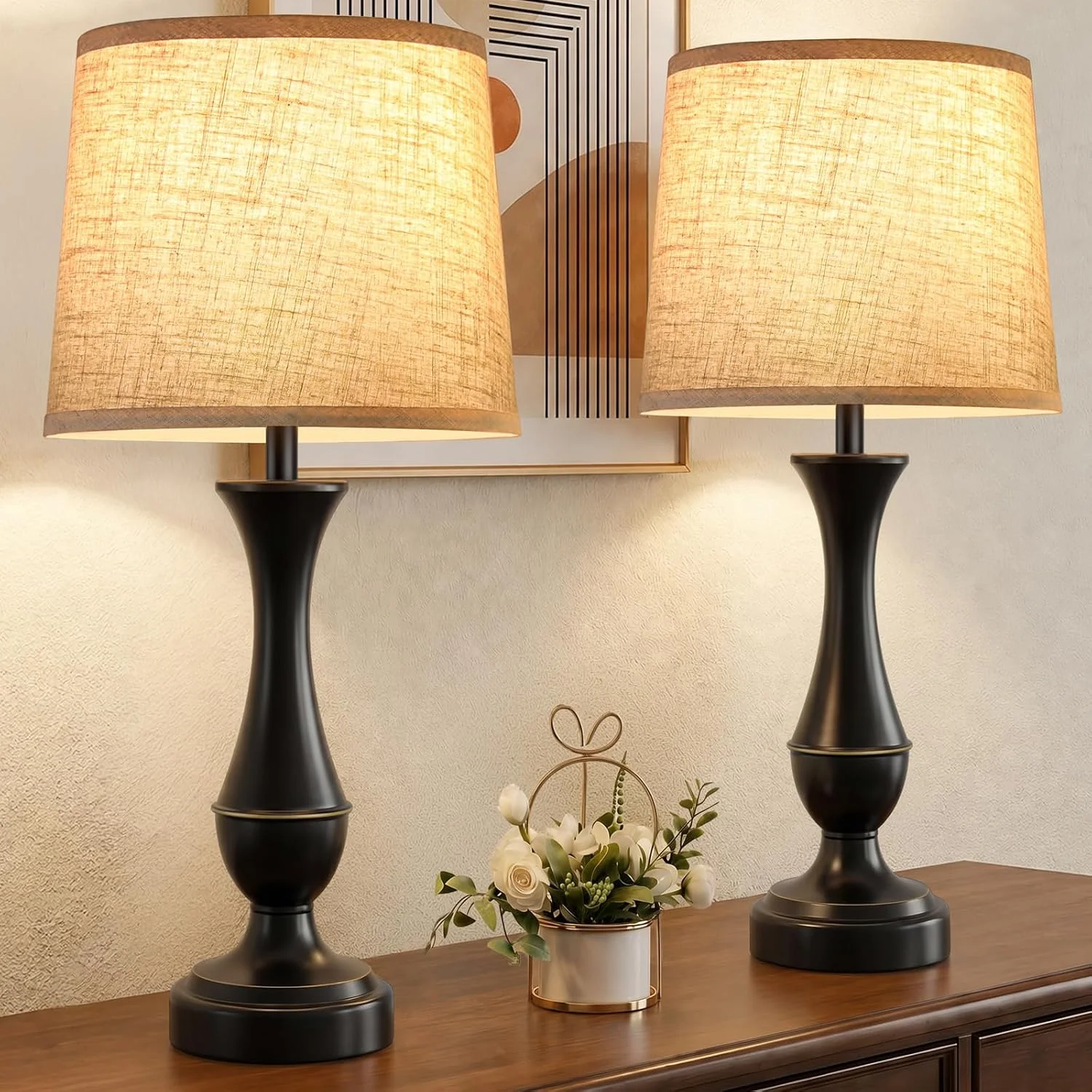 Touch Lamps for Nightstand, Dimmable, Bulb Included - Image 9