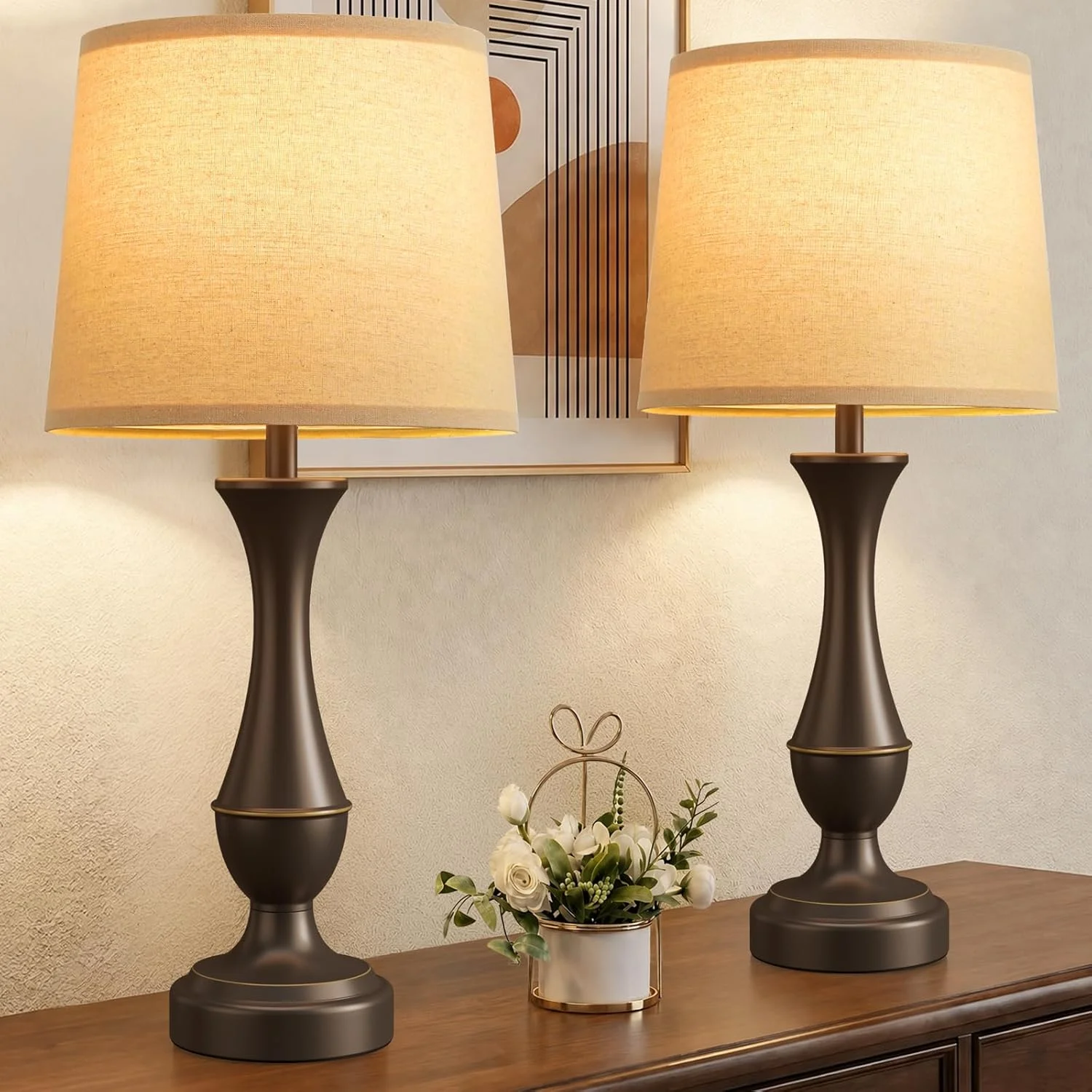 Touch Lamps for Nightstand, Dimmable, Bulb Included - Image 6