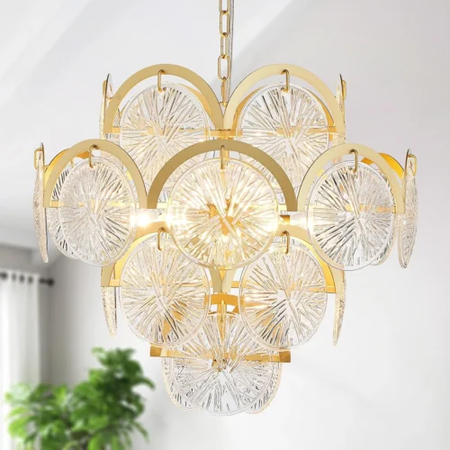 5-Light Crystal Candle Chandelier Pendant Ceiling Light Modern Lighting Fixture for Bedroom Hallway Bar Kitchen