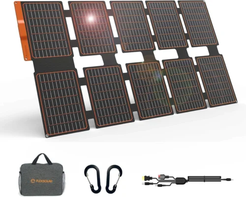 100W Portable Solar Panels Chargers with PD3.0 USB-C, QC3.0 USB-A and DC Outputs Foldable IP67 Waterproof
