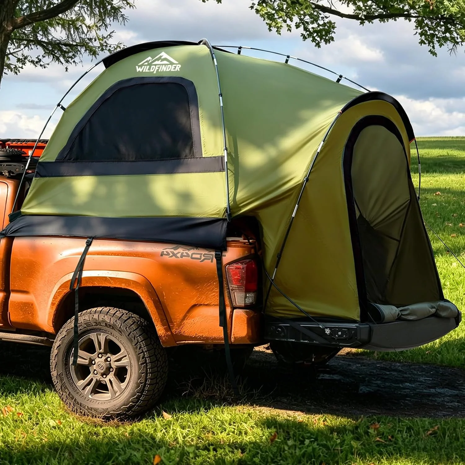 Bed Tent, Waterproof PU3000mm Pickup Truck Tent for Camping 5.5-6.0 Ft Bed, 2-3 Person Sleeping Truck Tent - Image 4
