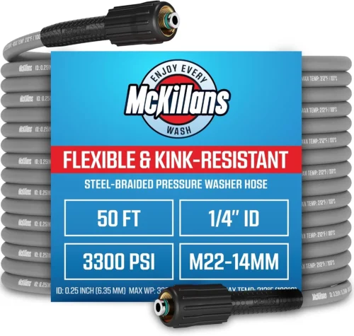 Alternative view of Nook QC Installed Pressure Washer Hose 50 ft, Flexible & Kink-resistant, Steel-Braided & Durable- 3/8 QC
