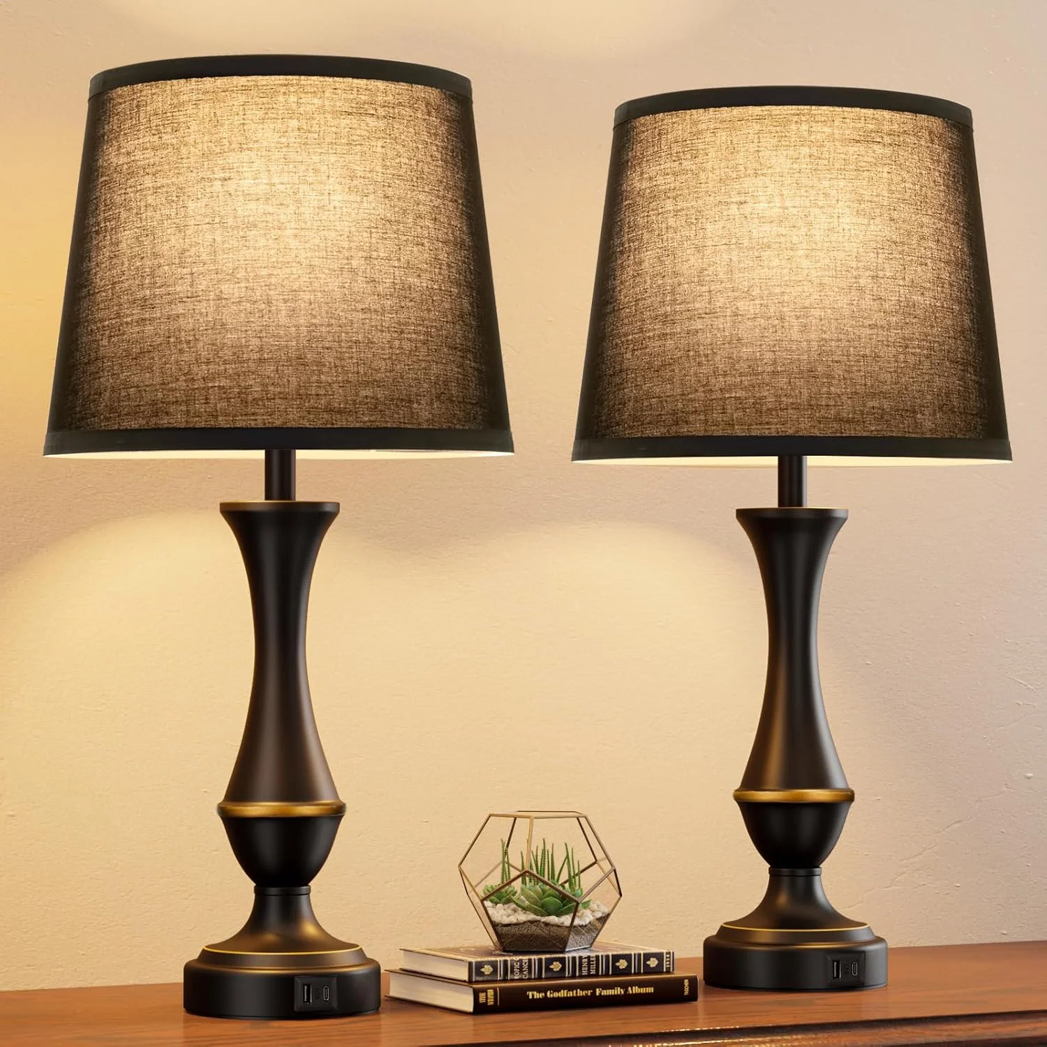 Touch Lamps for Nightstand, Dimmable, Bulb Included - Image 2