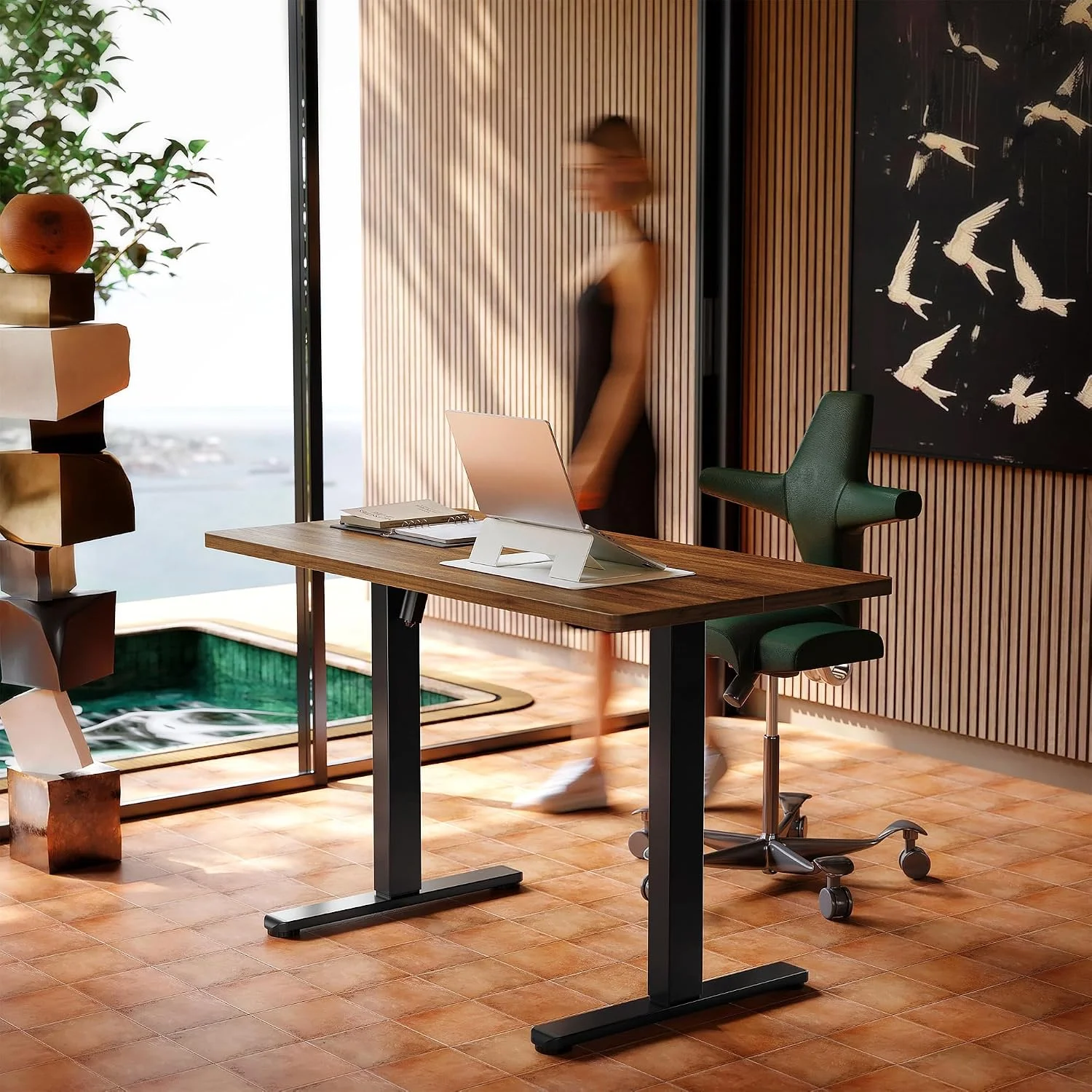 32 Small Electric Standing Desk Adjustable Height, 4 Memory Height Settings - Image 17