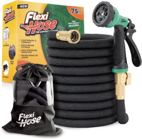 Alternative view of Hose Plus Expandable Garden Hose with 8 Function Nozzle, 100FT, Lightweight Retractable Garden Hose
