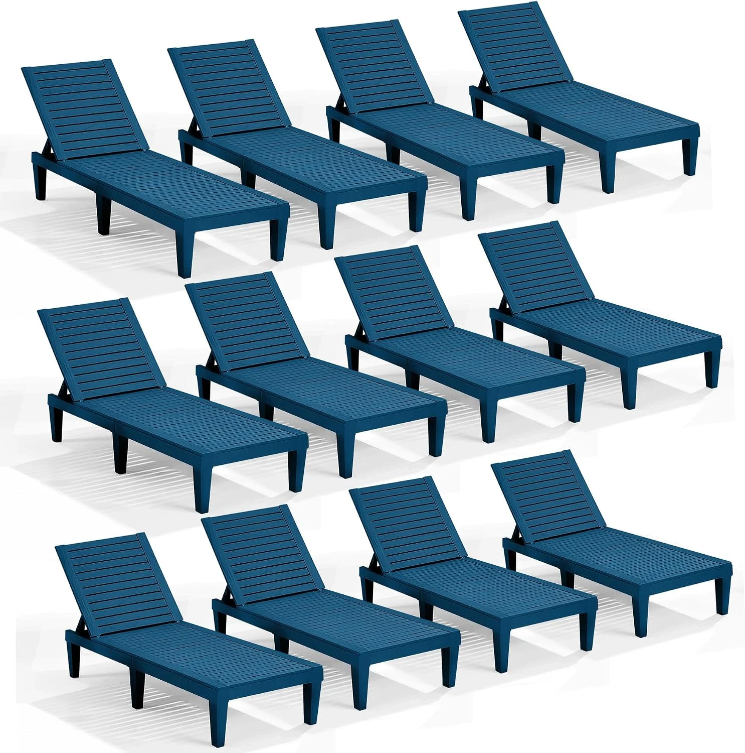 Lounge Chair Outdoor, Tanning Chair, Chaise Lounge Outdoor Set of 2, 5 Adjustable Positions - Image 12