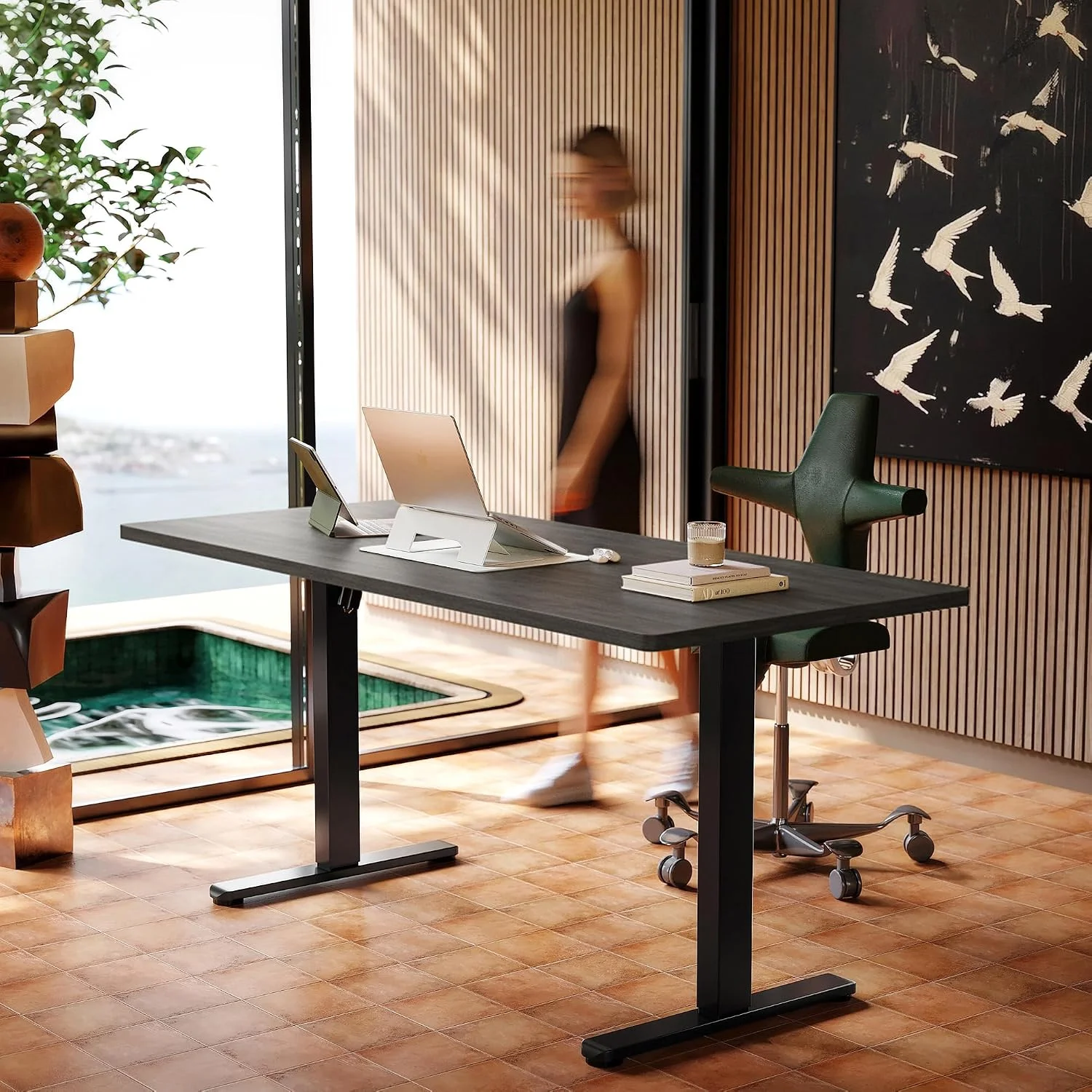 32 Small Electric Standing Desk Adjustable Height, 4 Memory Height Settings - Image 27