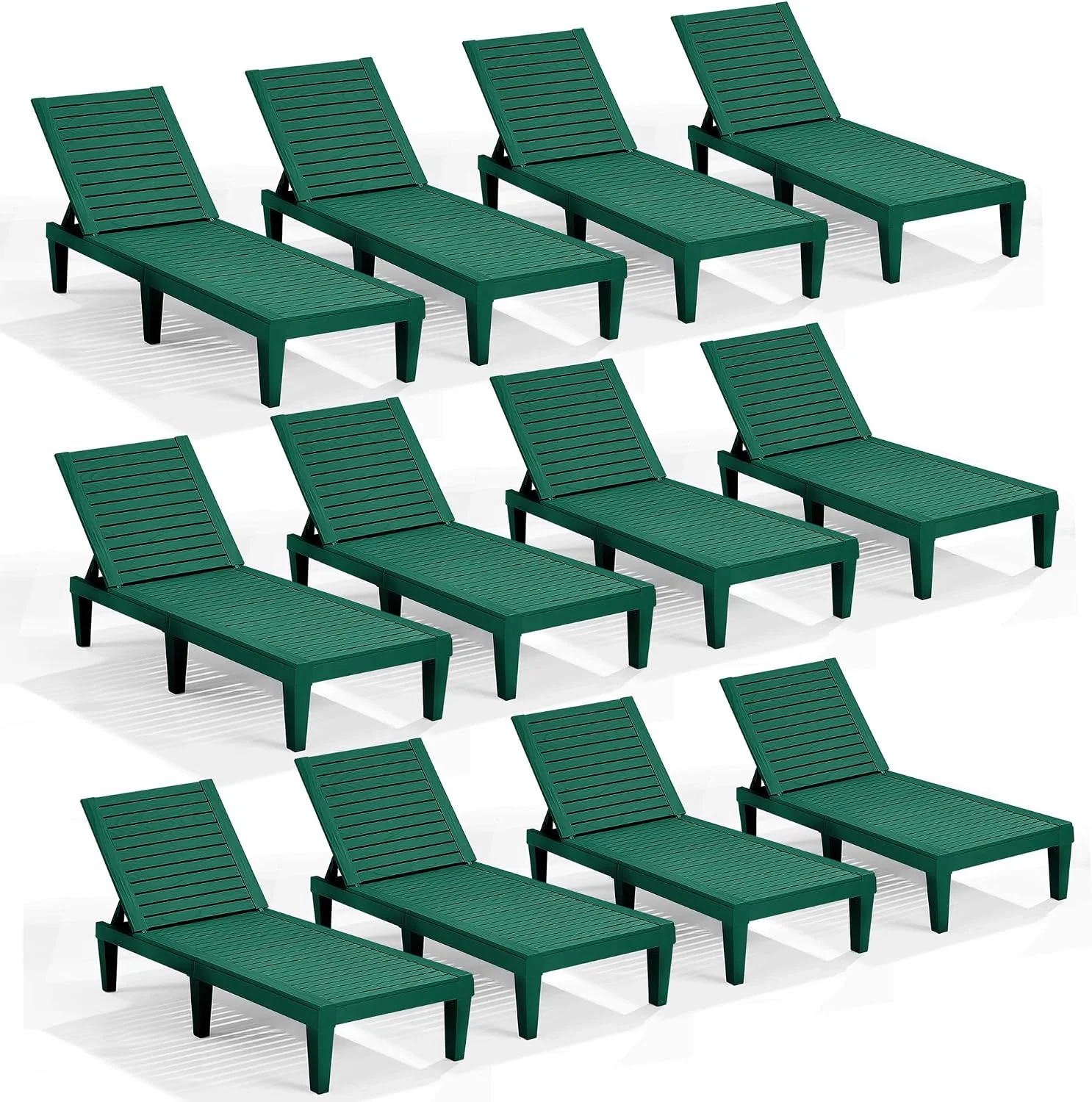 Lounge Chair Outdoor, Tanning Chair, Chaise Lounge Outdoor Set of 2, 5 Adjustable Positions - Image 34