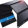 28W Solar Panel Charger with Dual USB-C and USB-A, Portable Solar Phone Charger for Camping