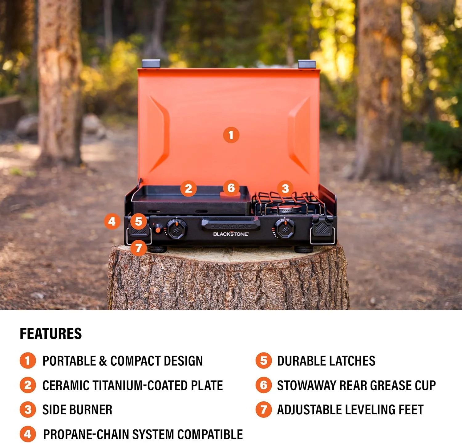2364 12 x 14 Camping Griddle with Side Burner - Image 4