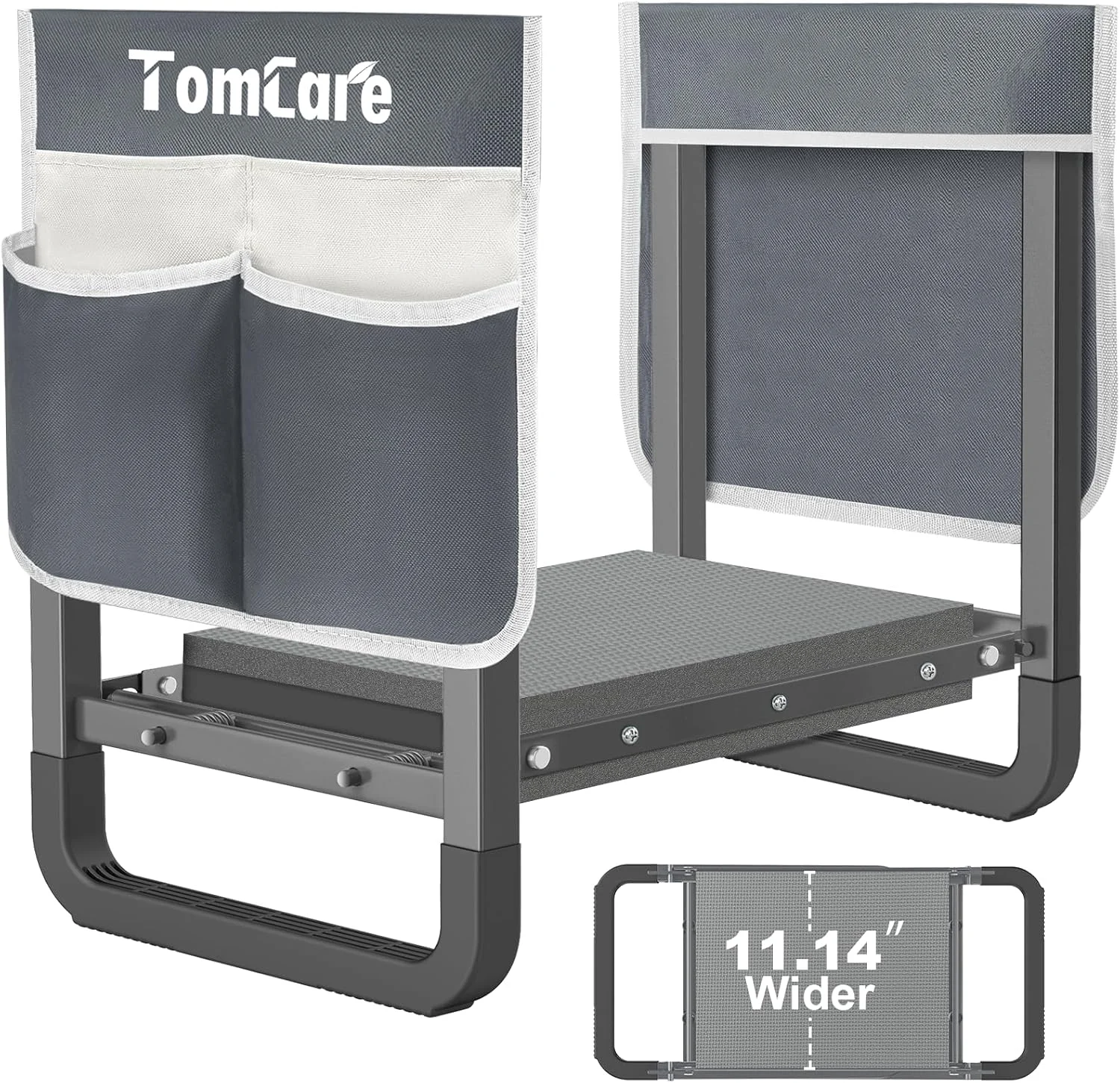 Garden Kneeler and Seat 11.12?? Wider Larger Soft Kneeling Pad Garden Bench with 2 Large Tool Pouches Heavy Duty - Image 2