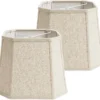 Linen Square Cut Corner Lamp Shades Set of 2