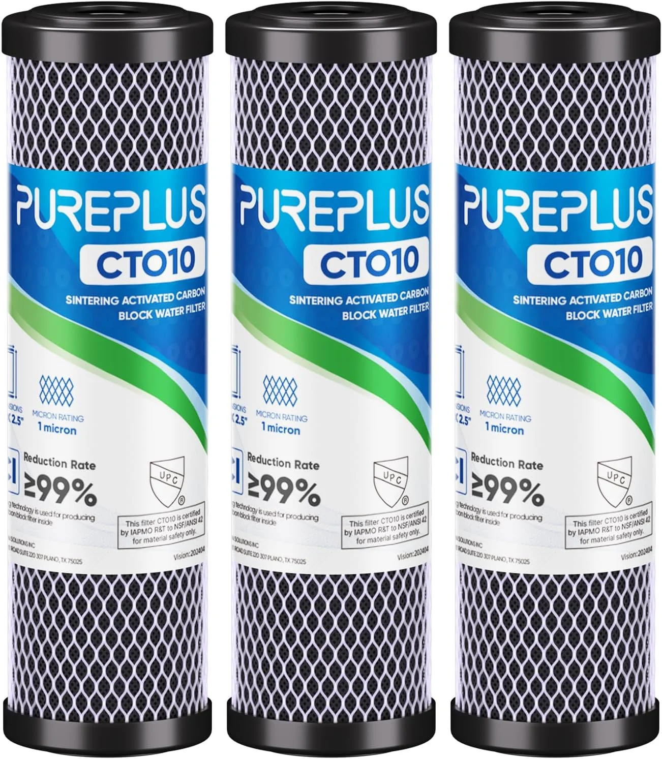 Micron 2.5 x 10 Whole House CTO Carbon Water Filter Cartridge Replacement for Under Sink Water Filter System, Dupont - For Home Projects - Image 4
