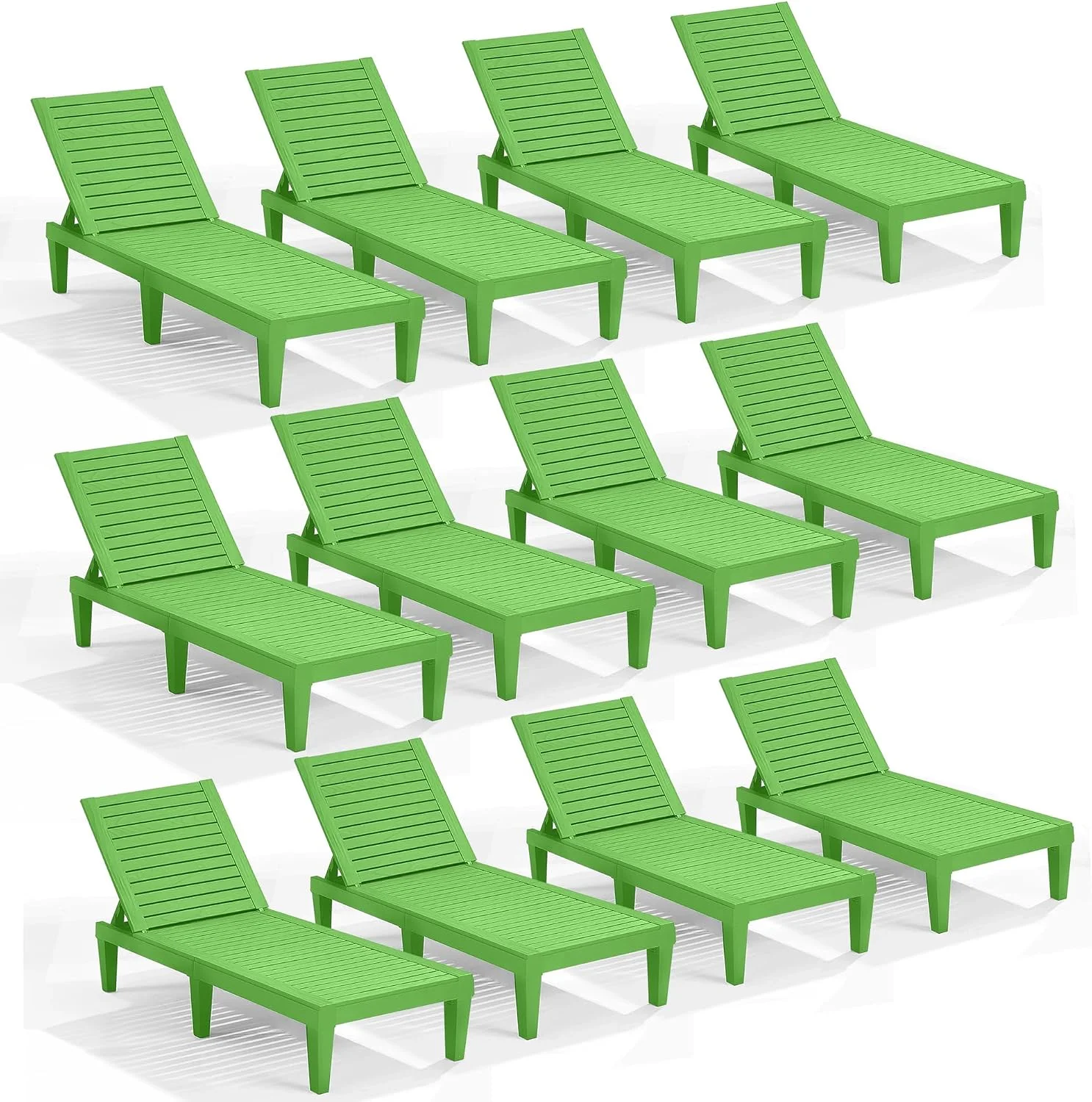 Lounge Chair Outdoor, Tanning Chair, Chaise Lounge Outdoor Set of 2, 5 Adjustable Positions - Image 8
