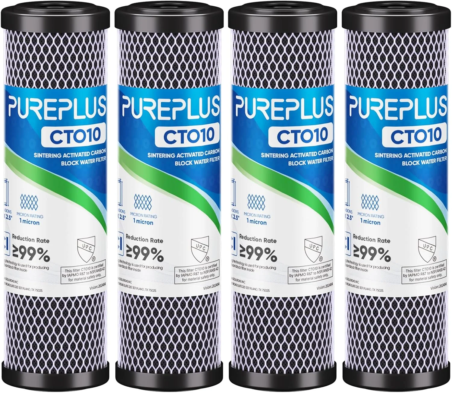 Micron 2.5 x 10 Whole House CTO Carbon Water Filter Cartridge Replacement for Under Sink Water Filter System, Dupont - For Home Projects - Image 2