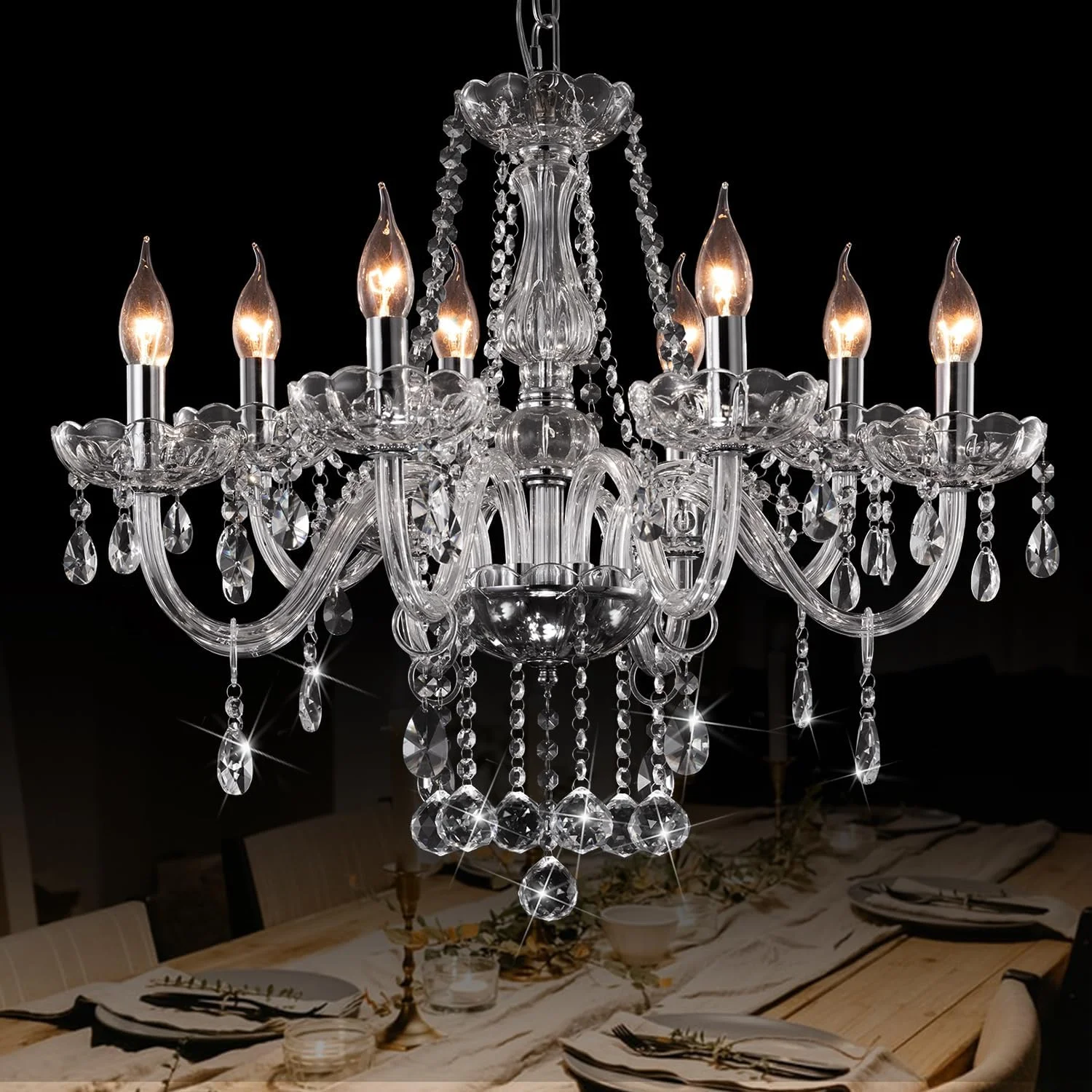 Chandeliers Classic Crystal Candle Chandelier Lighting - Image 4