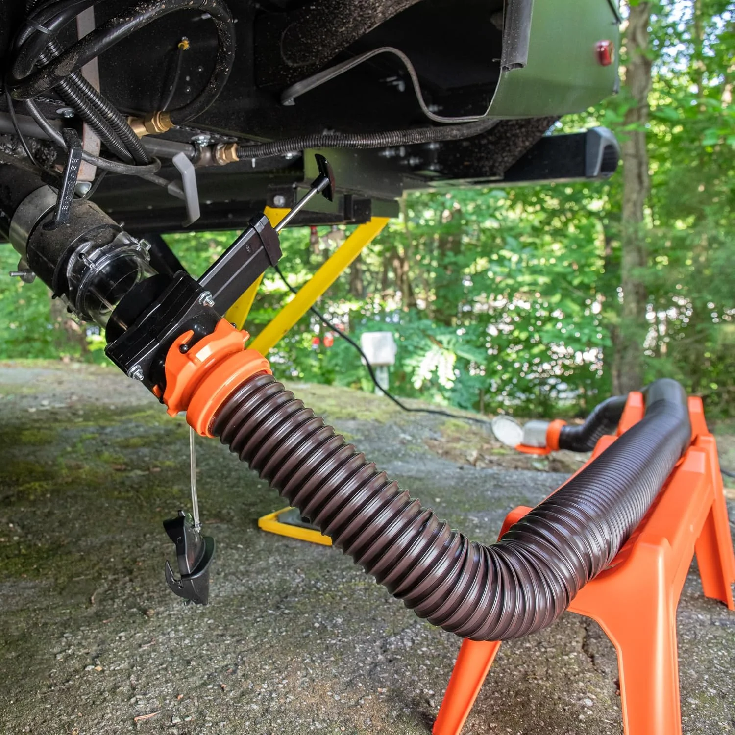 Rhino RV Sewer Hose Support Kit, Extends Over Uneven Terrain for Easy Drainage, Holds Up to 15-Feet of RV Sewer - Image 4