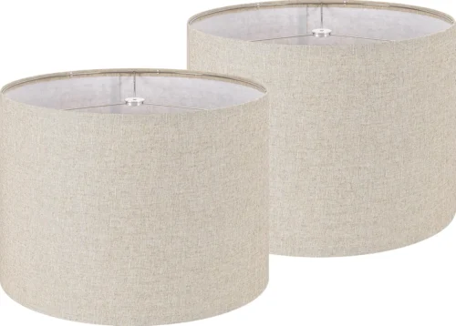 Alternative view of Large Drum Lamp Shade (Set of 2)