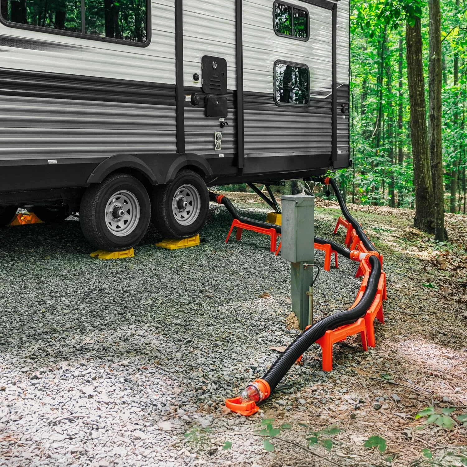 Rhino RV Sewer Hose Support Kit, Extends Over Uneven Terrain for Easy Drainage, Holds Up to 15-Feet of RV Sewer - Image 5