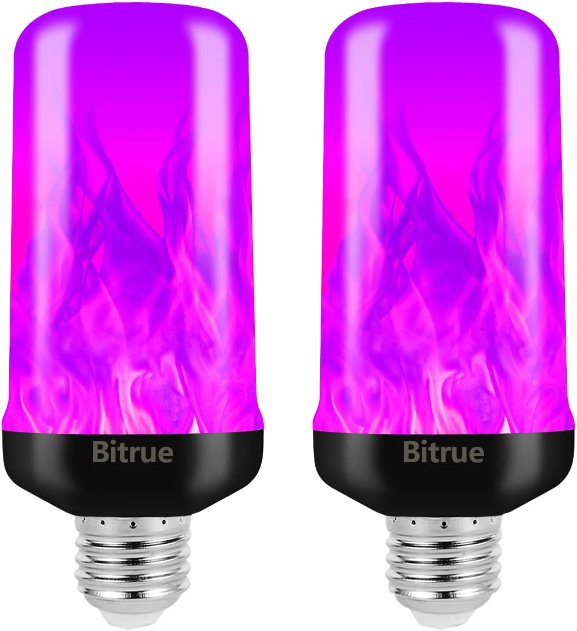 LED Flame Effect Light Bulb, 4 Modes Flame Light Bulbs, E26 Base Fire Light Bulb with Gravity Sensor, Flickering Light Bulbs Halloween Home Party (4 - Image 2