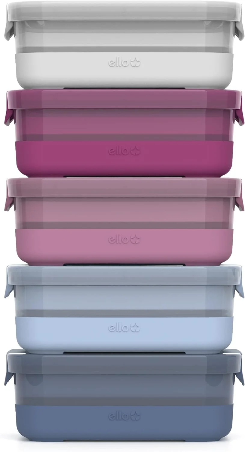 3.7 Cup Plastic Meal Prep Containers, 10 Pc, 5 Pack, Elderberry - Image 4