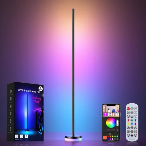 Alternative view of Corner Floor Lamp 2 Pack, RGBICW LED Corner Lamp with 1300lm Smart Modern Floor Lamp, App & Remote Control, Music Sync