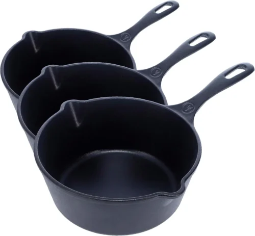 Alternative view of Victoria Cast Iron Saucepan, Cast Iron Melting Pot, Made in Colombia, 2QT