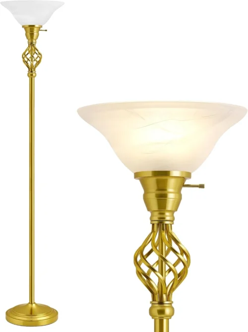 Torchiere Floor Lamp for Living Room, LED Standing Reading Light