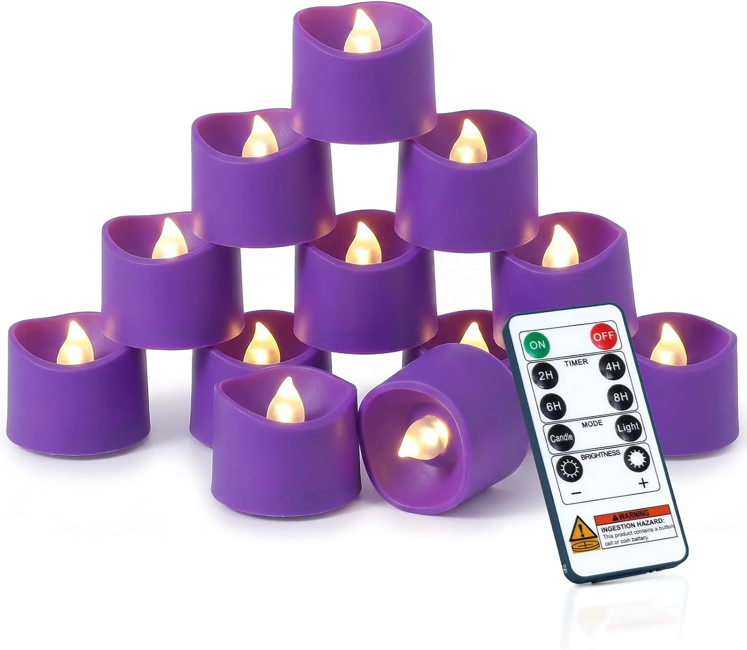 24-Pack Remote Flameless LED Battery Tea Light Candles, 400+Hrs - Image 3