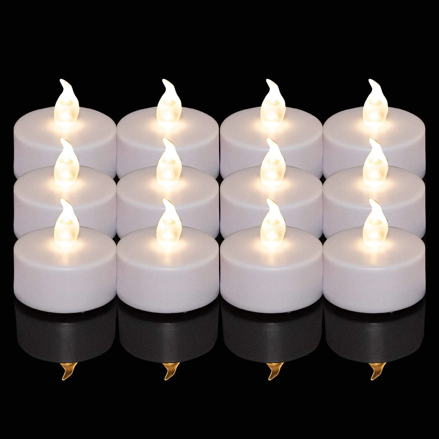 LED Tea Lights Candles Flameless Battery Operated WarmYellow 100PACK - Image 2
