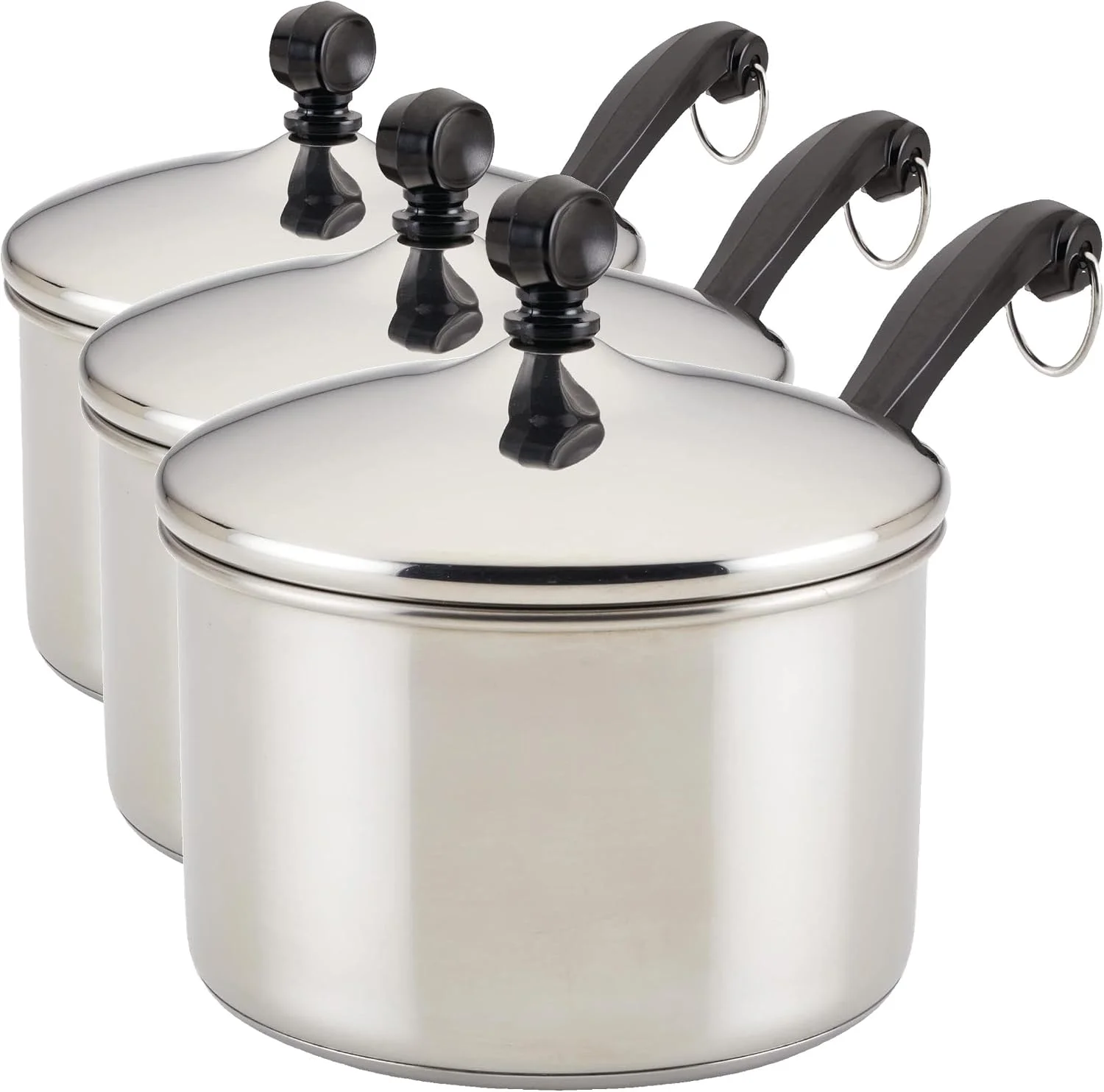 Farberware Classic Series Stainless Steel Sauce Pan with Lid, 2 Qt, Silver - Image 3
