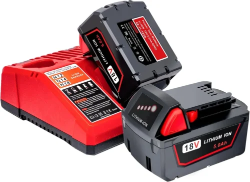 Alternative view of 5.0Ah Replacement Battery for Milwaukee 18V Battery Compatible with Milwaukee M18 Battery 48-11-1850 48-11-1852 48-11-1820 48-11-1828 48-11-1830