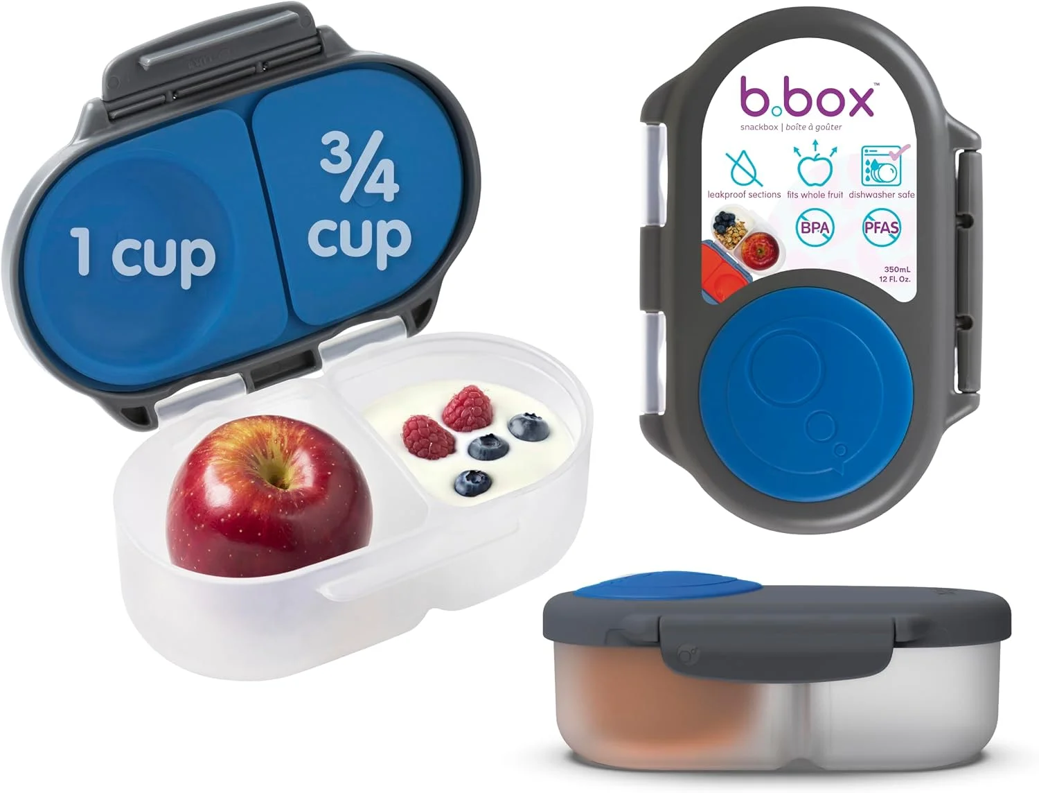 Snack Box 2-Pack, Snack Containers for Kids, 1.75 Cup Kids Lunch Box - Image 3