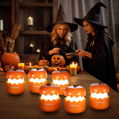 3-Pack Halloween Pumpkin Lantern, Collapsible Jack O Lantern