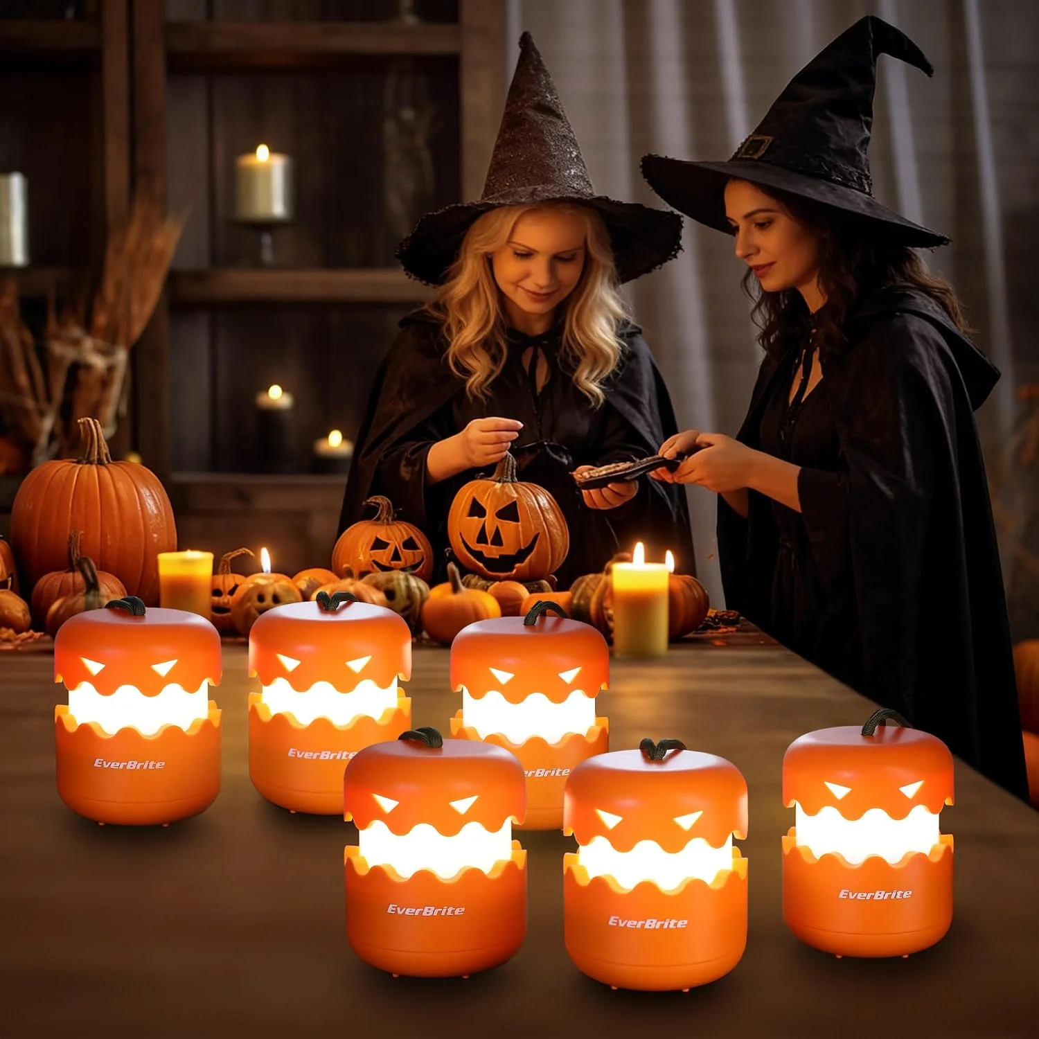 3-Pack Halloween Pumpkin Lantern, Collapsible Jack O Lantern