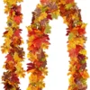 6 Pack Fall Garland Maple Leaf Decorations, 5.9 Ft 72 Leaves Each